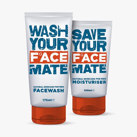Mens face wash and moisturiser by F*ACE Skin Care for Men