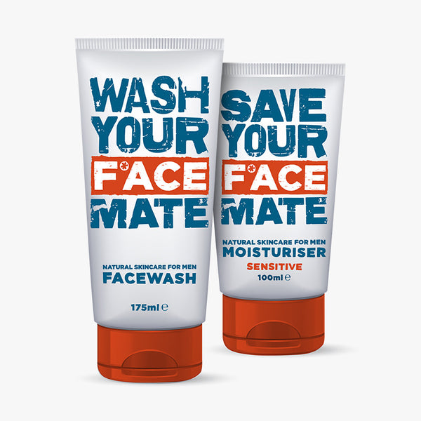 Sensitive moisturiser for men and face wash for men by F*ACE